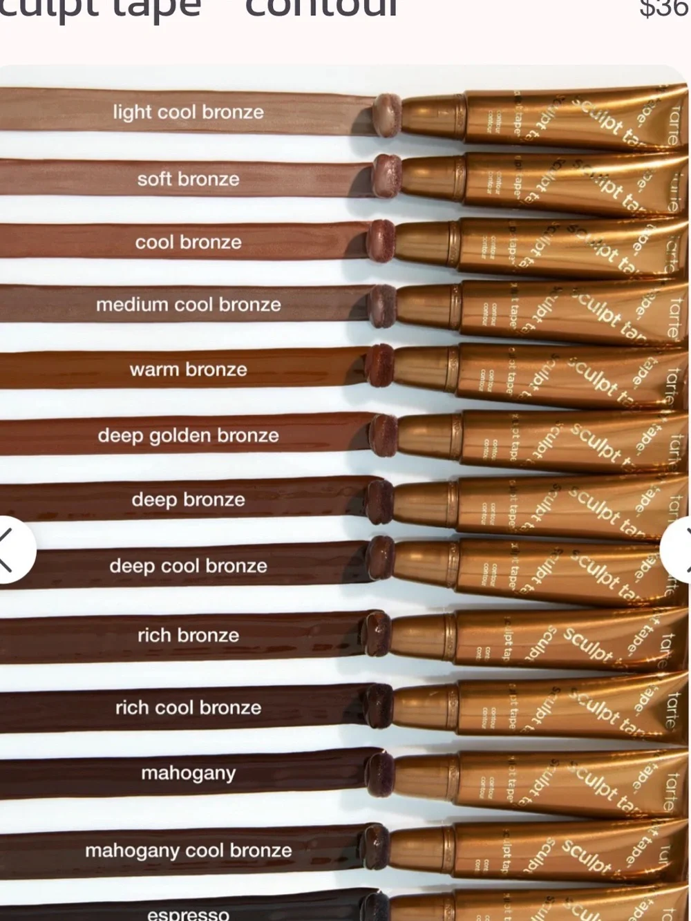TARTE Sculpt Tape Color Cool Bronze Full Size